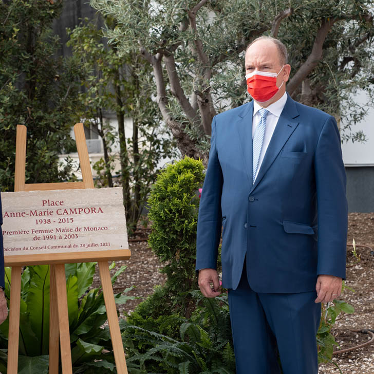 Inauguration de la promenade Princesse Louise-Hippolyte et des places Anne-Marie Campora et...