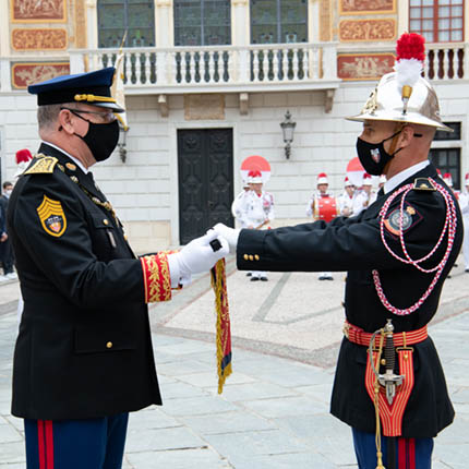 Passation de commandement du Corps des sapeurs-pompiers de Monaco