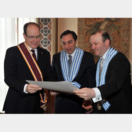Visite du Prince Albert II à Saint Marin