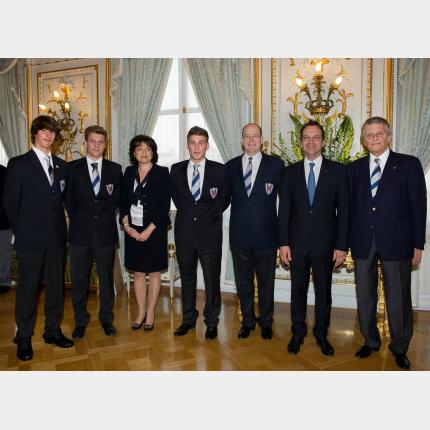 Reception in honour of the three Monegasque athletes who participed in the first Winter Youth Games