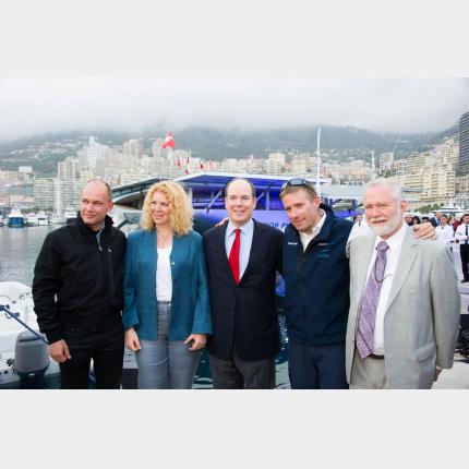 Arrivée du bateau PlanetSolar à Monaco