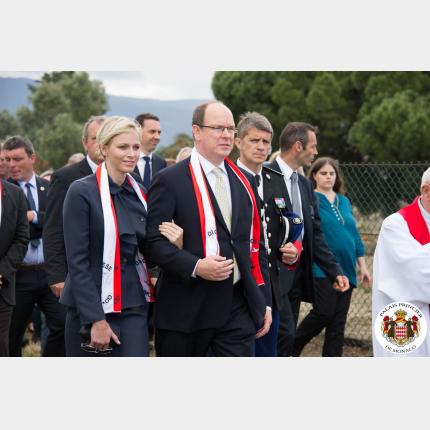 Déplacement de LL.AA.SS. le Prince et la Princesse à Lucciana en Corse