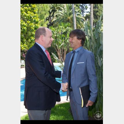 Réunion de travail de S.A.S. le Prince avec M. Nicolas Hulot